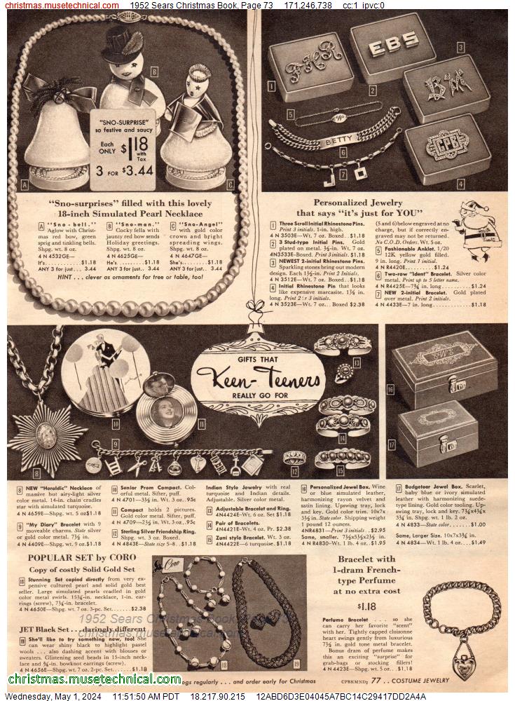 1952 Sears Christmas Book, Page 73