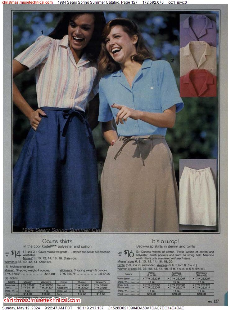 1984 Sears Spring Summer Catalog, Page 127
