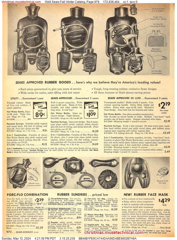 1949 Sears Fall Winter Catalog, Page 979