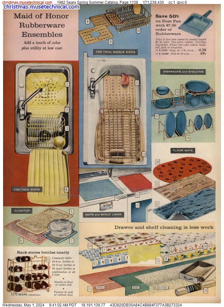 1962 Sears Spring Summer Catalog, Page 1138