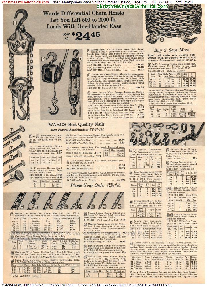 1965 Montgomery Ward Spring Summer Catalog, Page 772