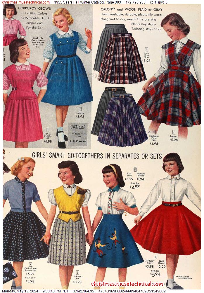 1955 Sears Fall Winter Catalog, Page 303 - Catalogs & Wishbooks
