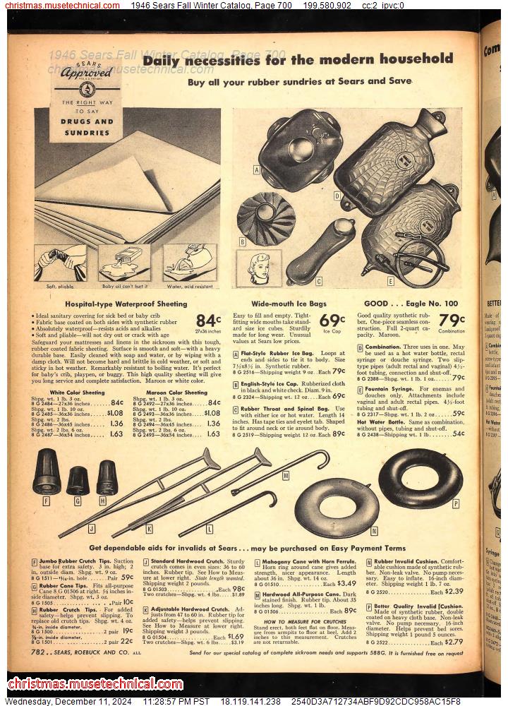 1946 Sears Fall Winter Catalog, Page 700