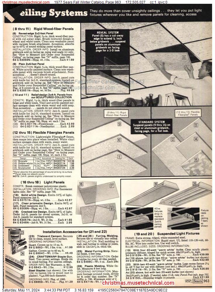 1977 Sears Fall Winter Catalog, Page 963