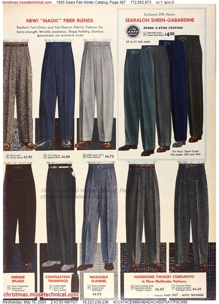 1955 Sears Fall Winter Catalog, Page 367