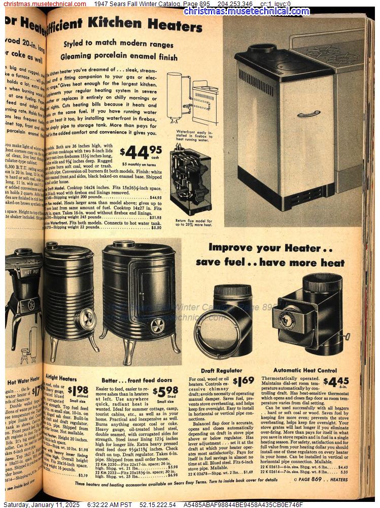 1947 Sears Fall Winter Catalog, Page 895