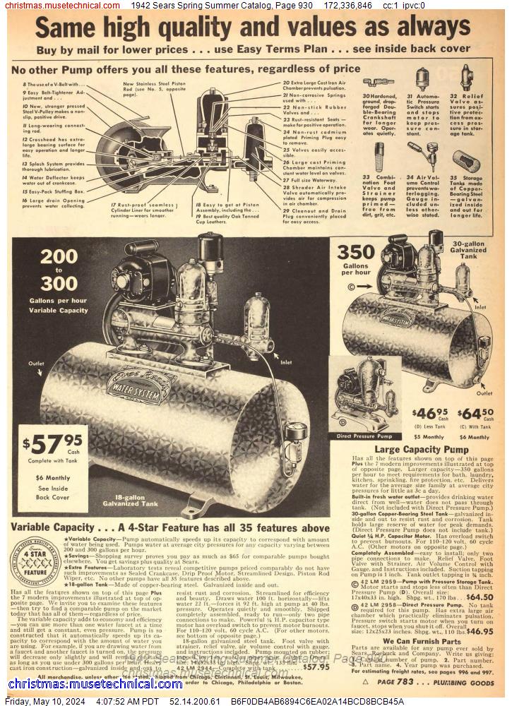1942 Sears Spring Summer Catalog, Page 930