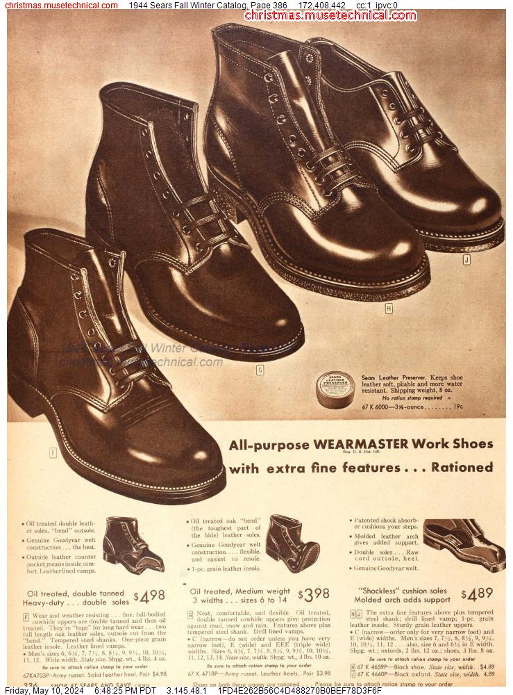 1944 Sears Fall Winter Catalog, Page 386