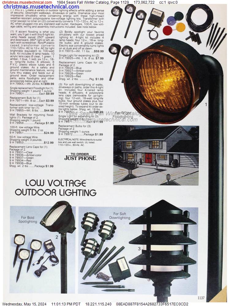 1984 Sears Fall Winter Catalog, Page 1129
