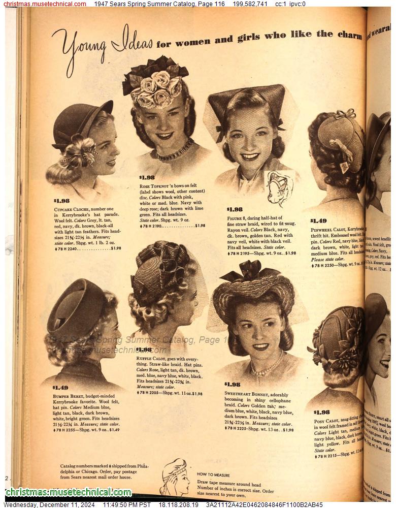 1947 Sears Spring Summer Catalog, Page 116