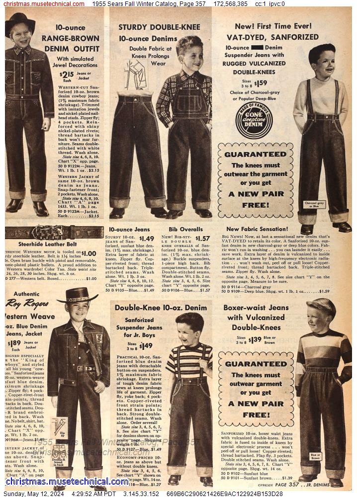 1955 Sears Fall Winter Catalog, Page 357