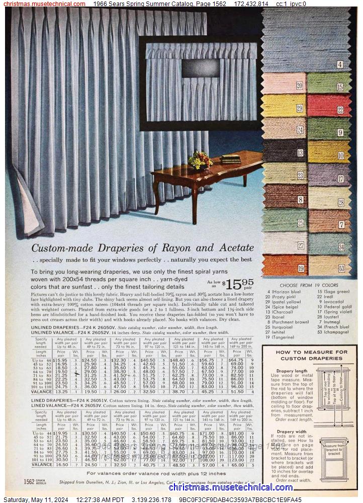 1966 Sears Spring Summer Catalog, Page 1562
