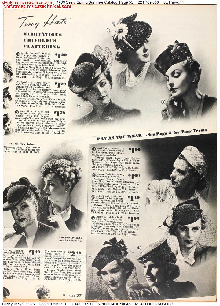 1939 Sears Spring Summer Catalog, Page 55