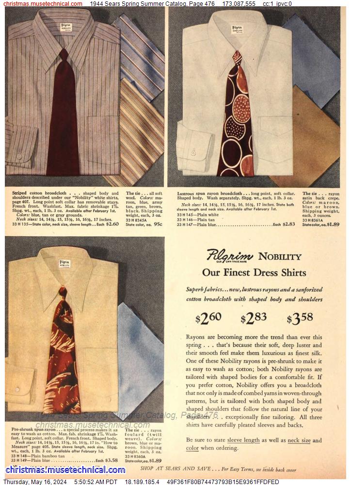 1944 Sears Spring Summer Catalog, Page 476