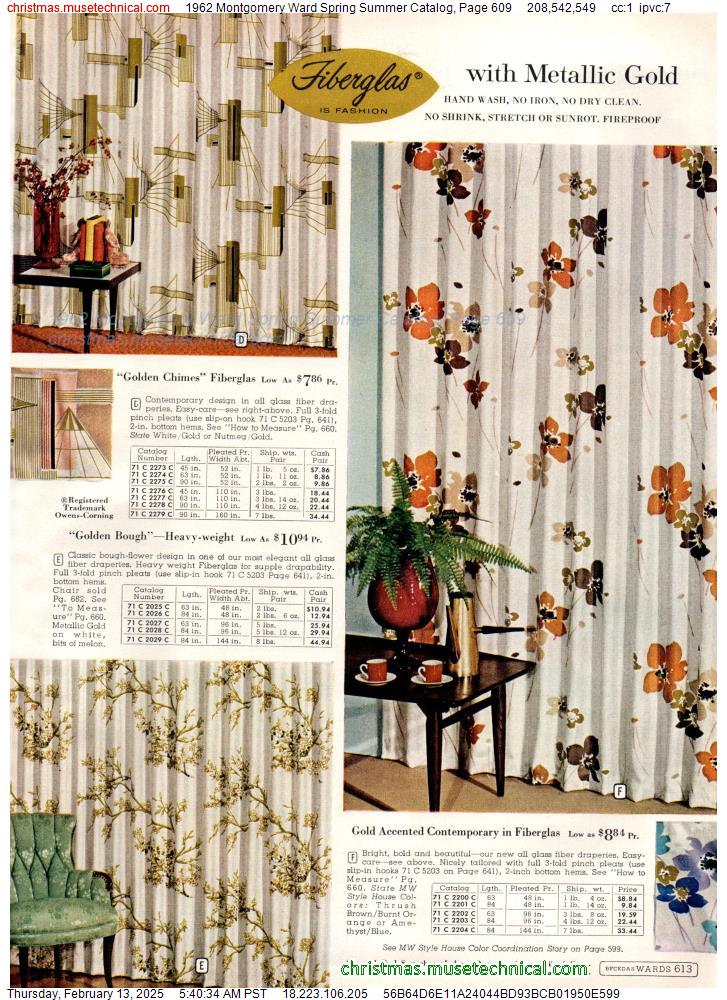 1962 Montgomery Ward Spring Summer Catalog, Page 609