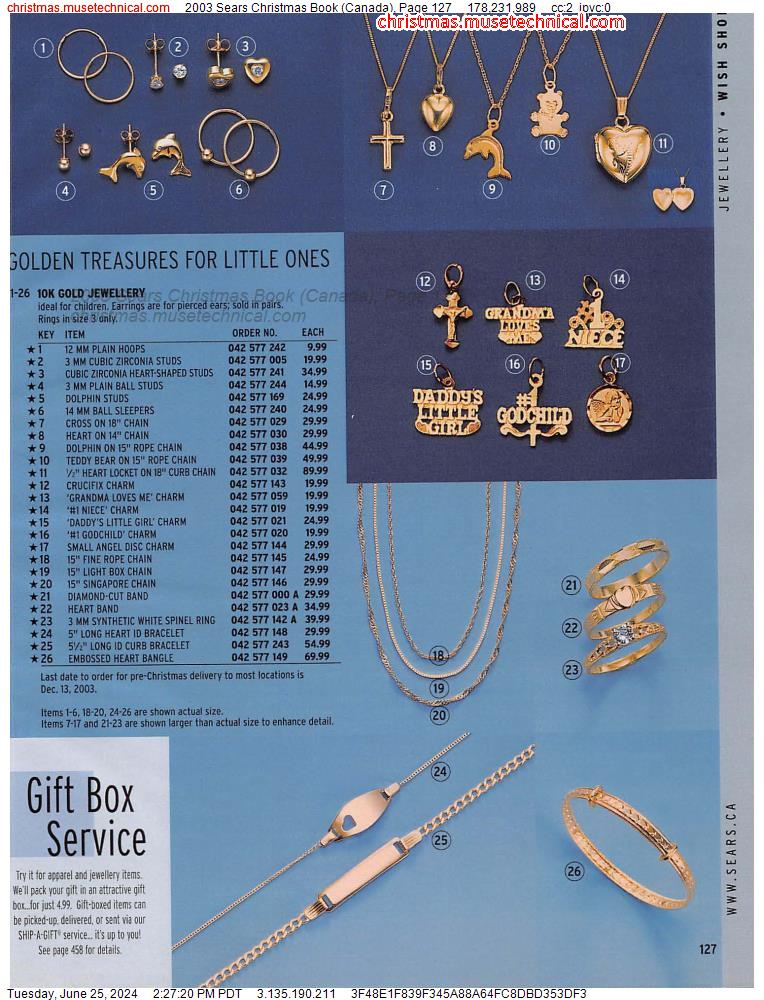 2003 Sears Christmas Book (Canada), Page 127