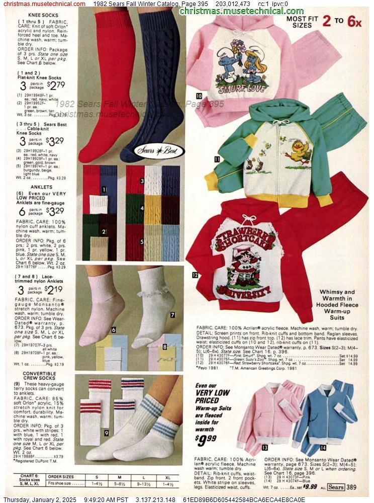 1982 Sears Fall Winter Catalog, Page 395