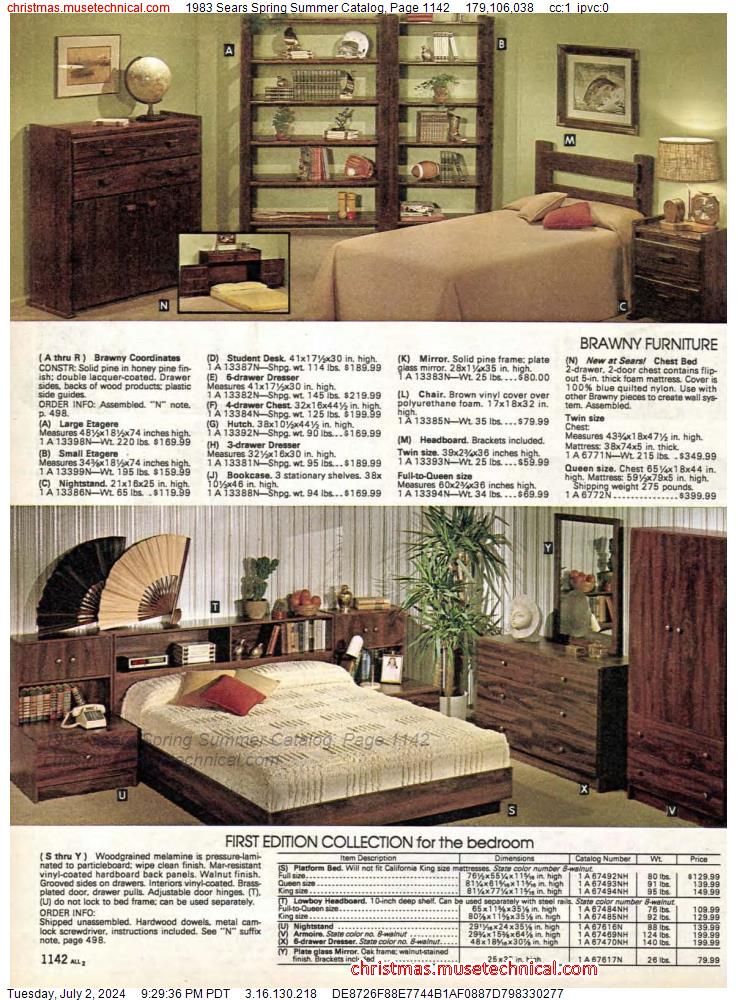1983 Sears Spring Summer Catalog, Page 1142