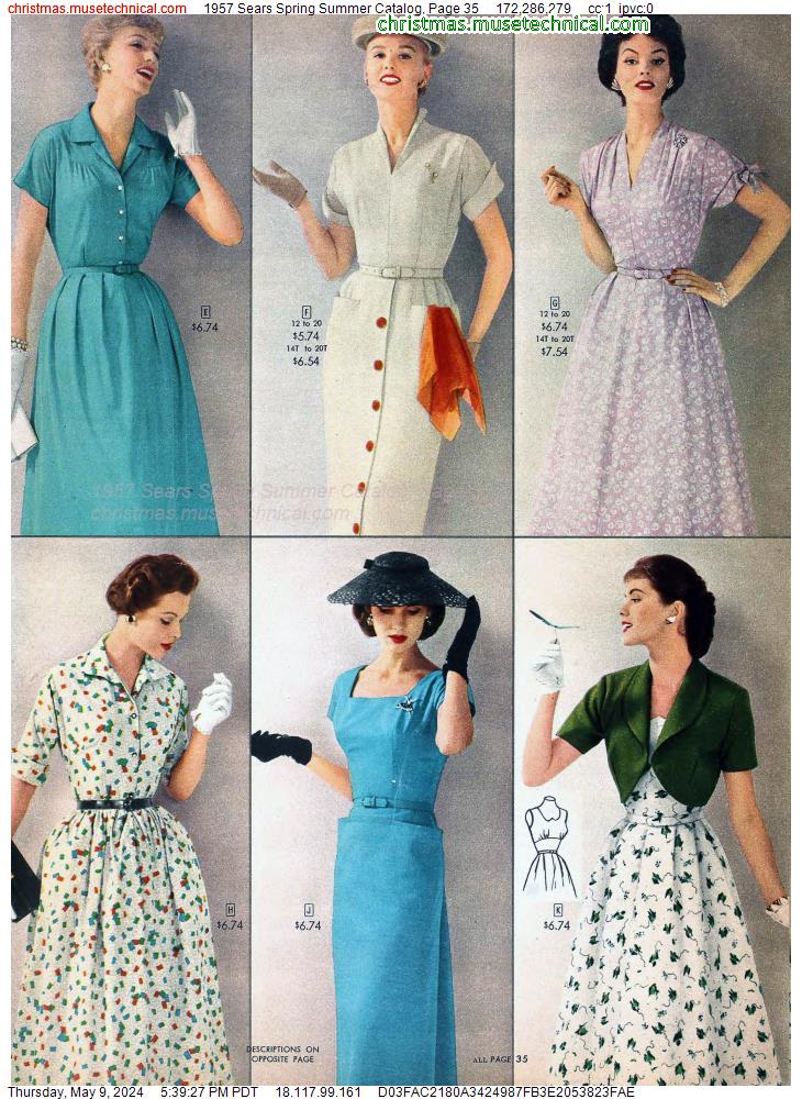 1957 Sears Spring Summer Catalog, Page 35
