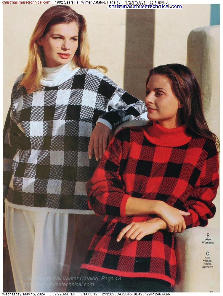 1992 Sears Fall Winter Catalog, Page 13