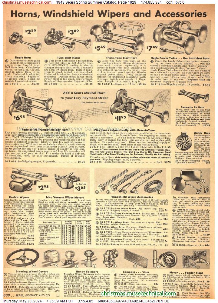 1943 Sears Spring Summer Catalog, Page 1029