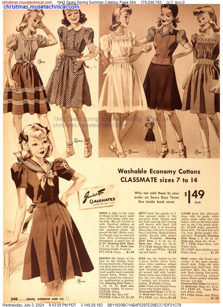 1942 Sears Spring Summer Catalog, Page 264