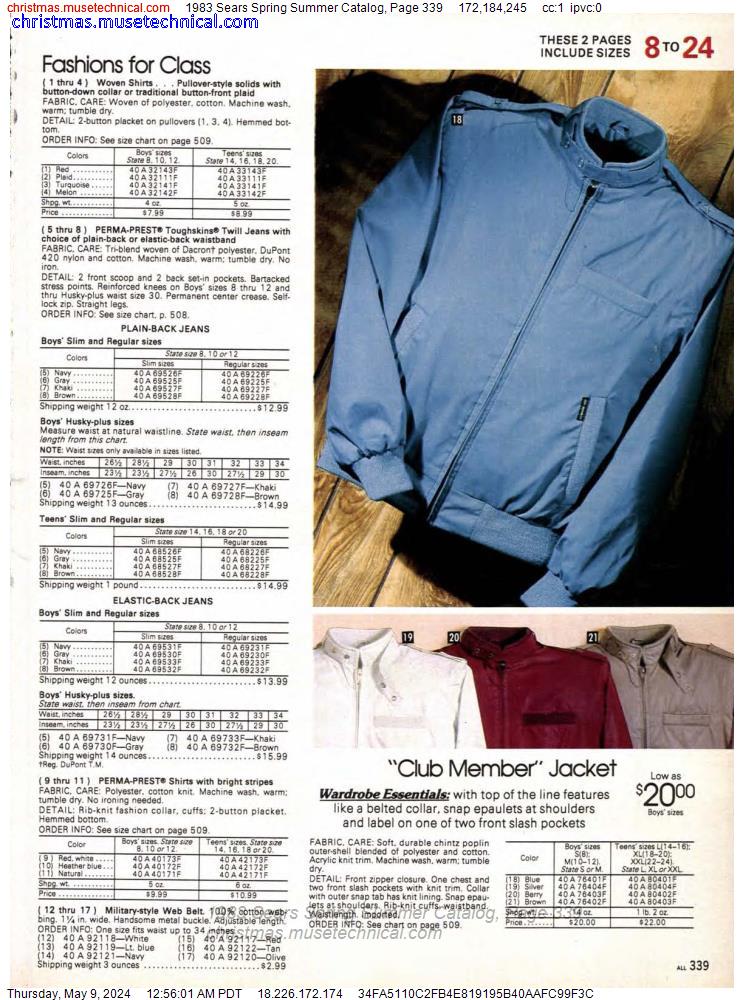 1983 Sears Spring Summer Catalog, Page 339