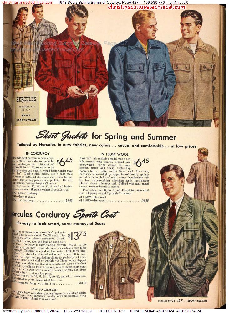 1948 Sears Spring Summer Catalog, Page 427