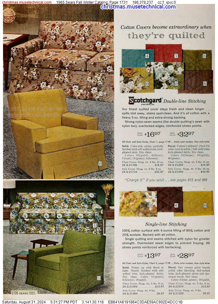 1965 Sears Fall Winter Catalog, Page 1731