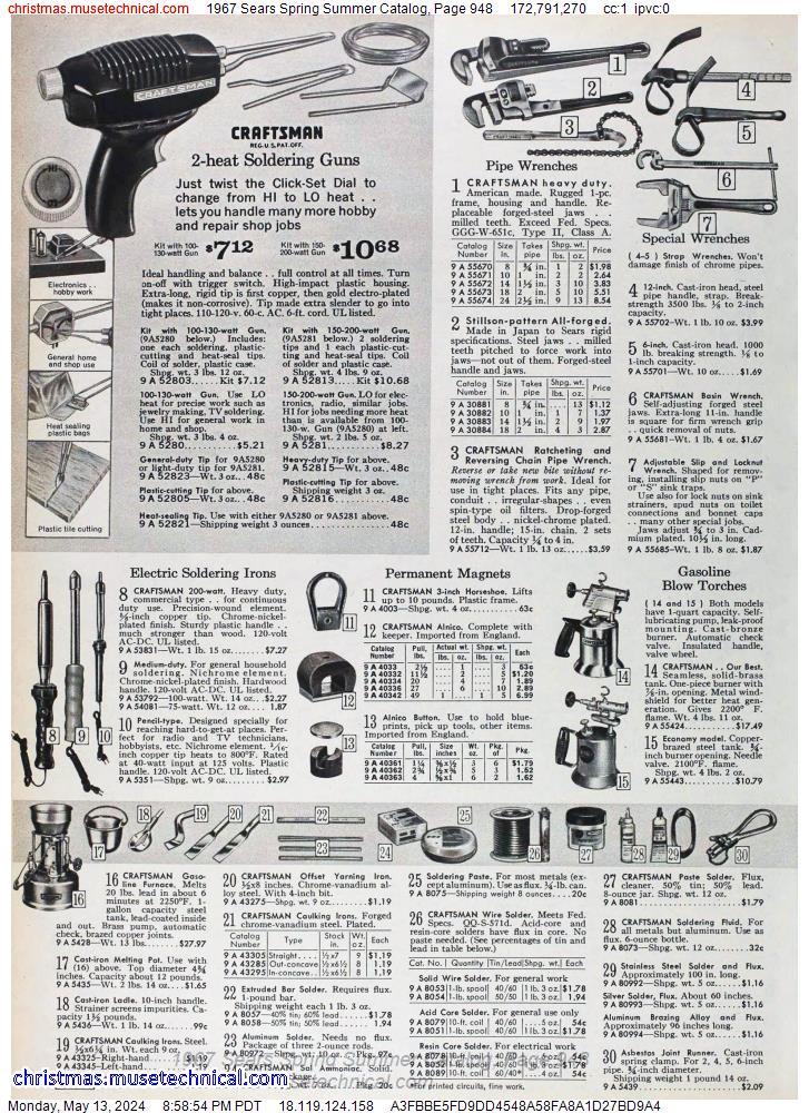1967 Sears Spring Summer Catalog, Page 948