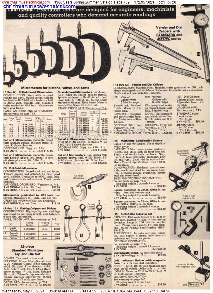1980 Sears Spring Summer Catalog, Page 739
