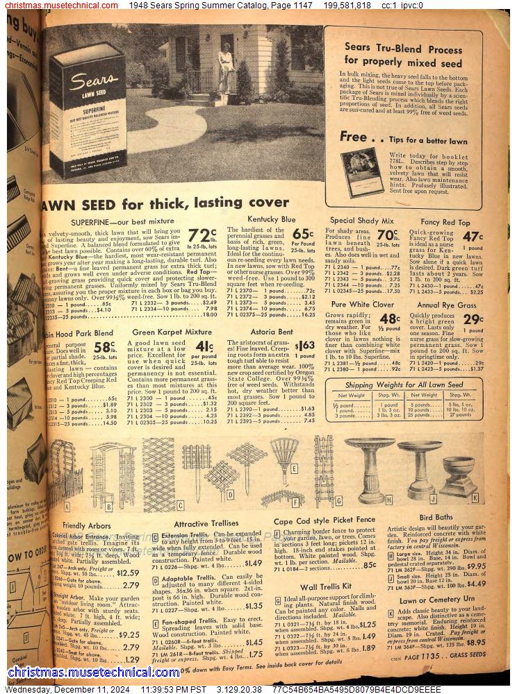 1948 Sears Spring Summer Catalog, Page 1147