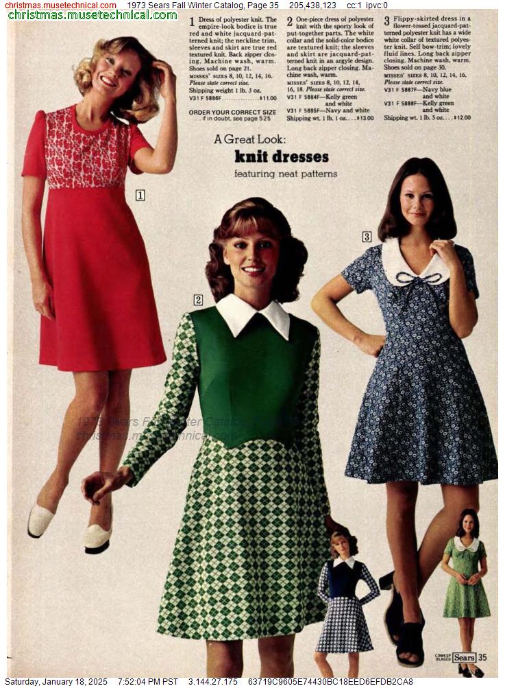 1973 Sears Fall Winter Catalog, Page 35