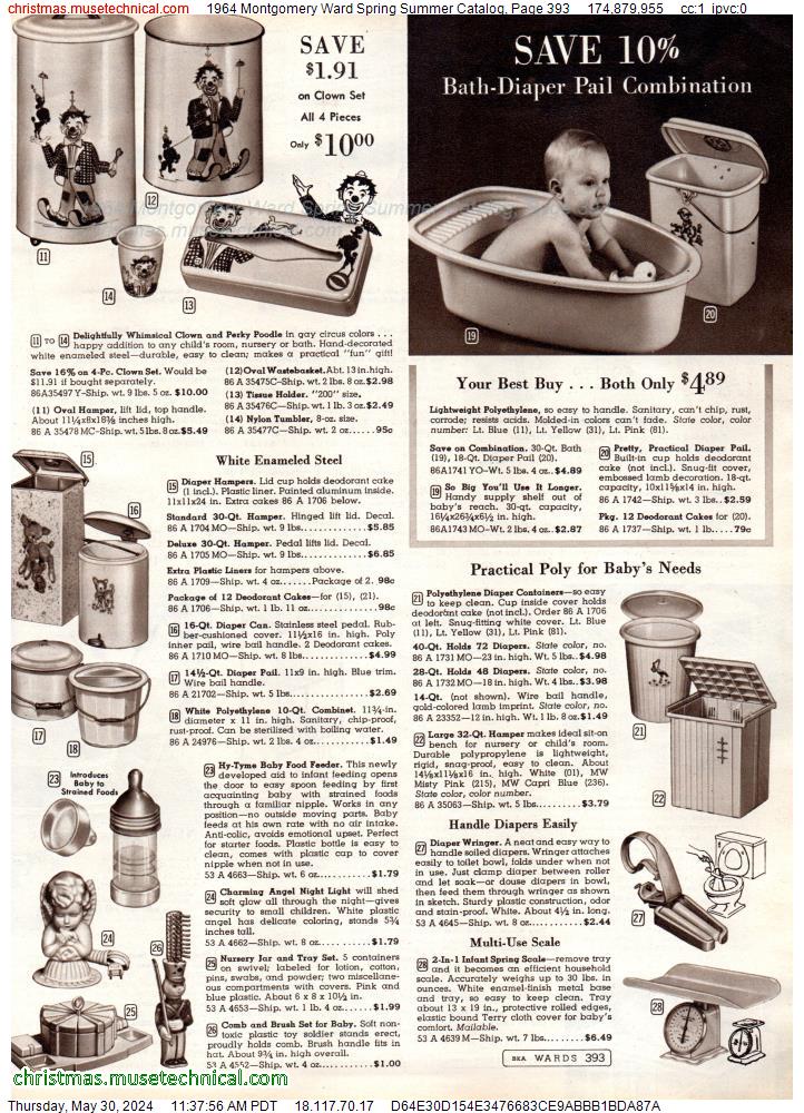 1964 Montgomery Ward Spring Summer Catalog, Page 393