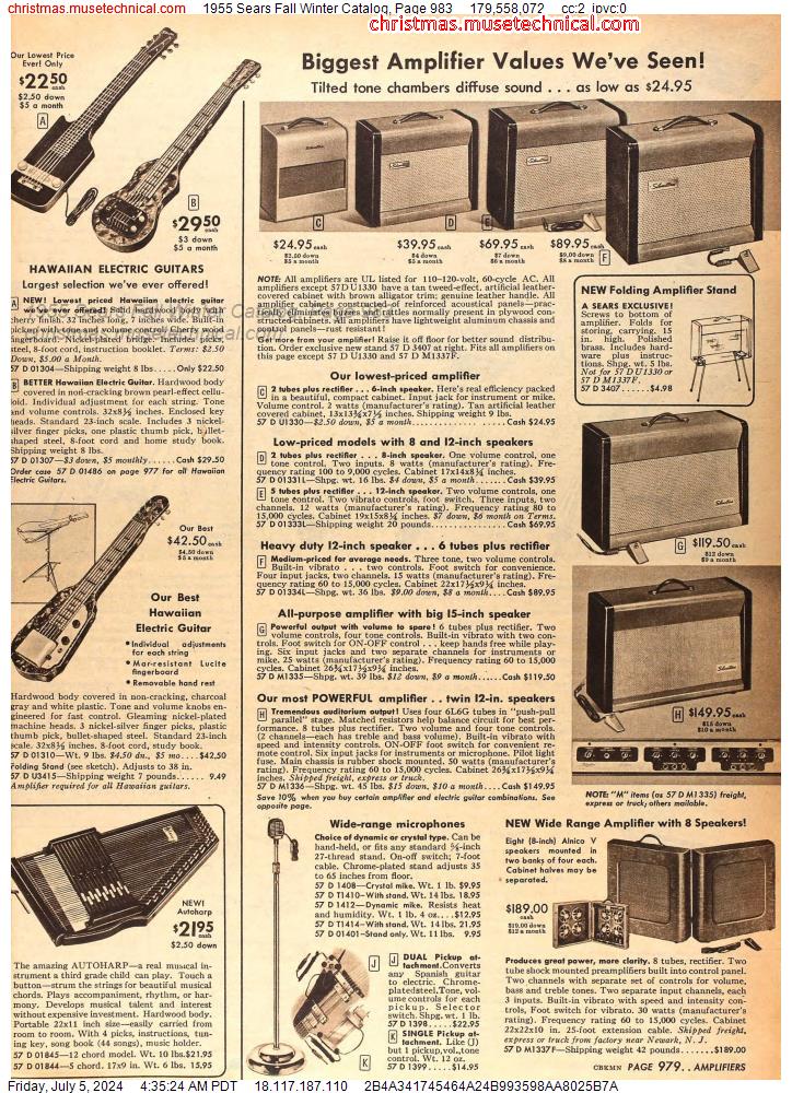 1955 Sears Fall Winter Catalog, Page 983