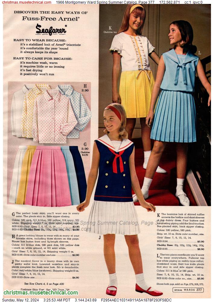 1966 Montgomery Ward Spring Summer Catalog, Page 377