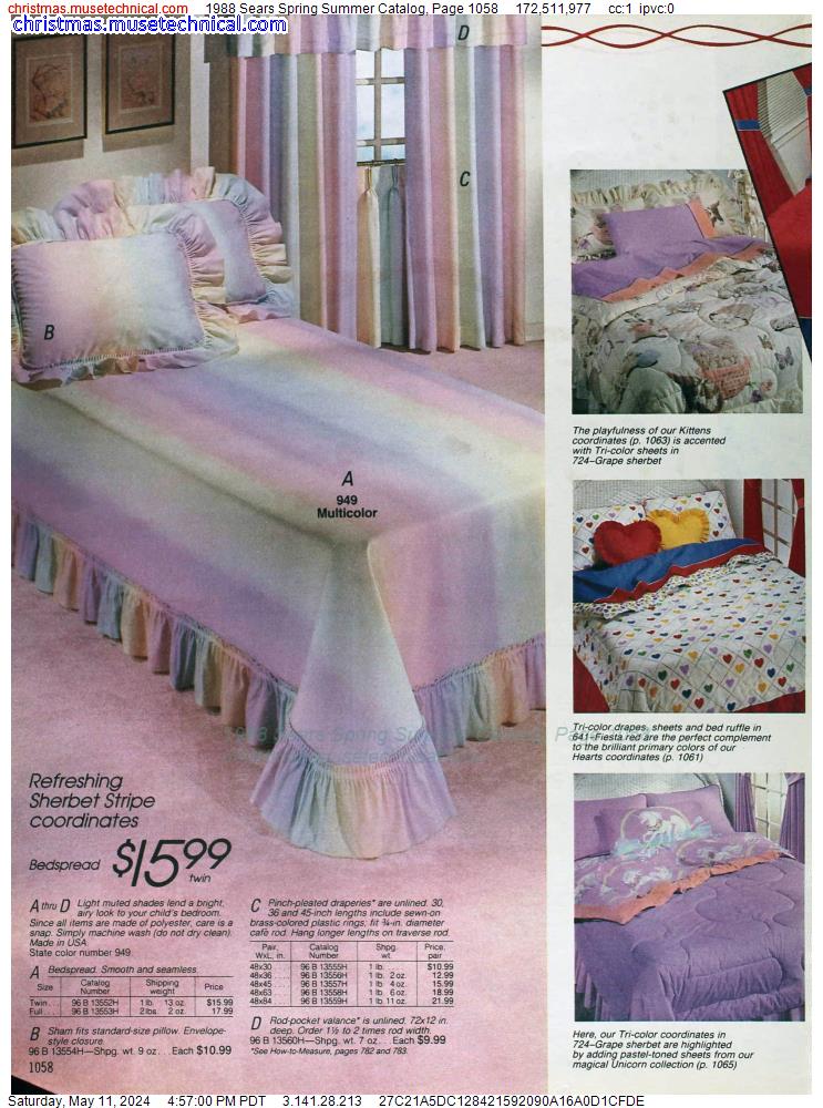 1988 Sears Spring Summer Catalog, Page 1058