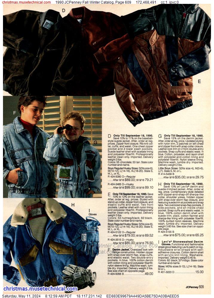 1990 JCPenney Fall Winter Catalog, Page 609