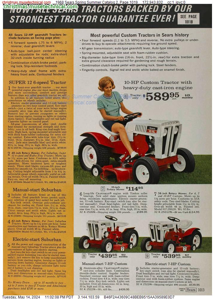 1968 Sears Spring Summer Catalog 2, Page 1019