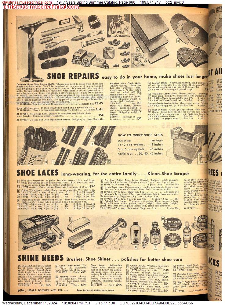 1947 Sears Spring Summer Catalog, Page 660