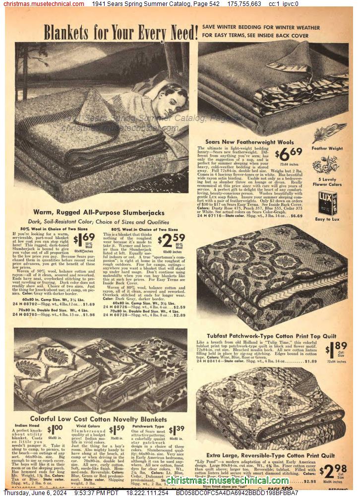 1941 Sears Spring Summer Catalog, Page 542