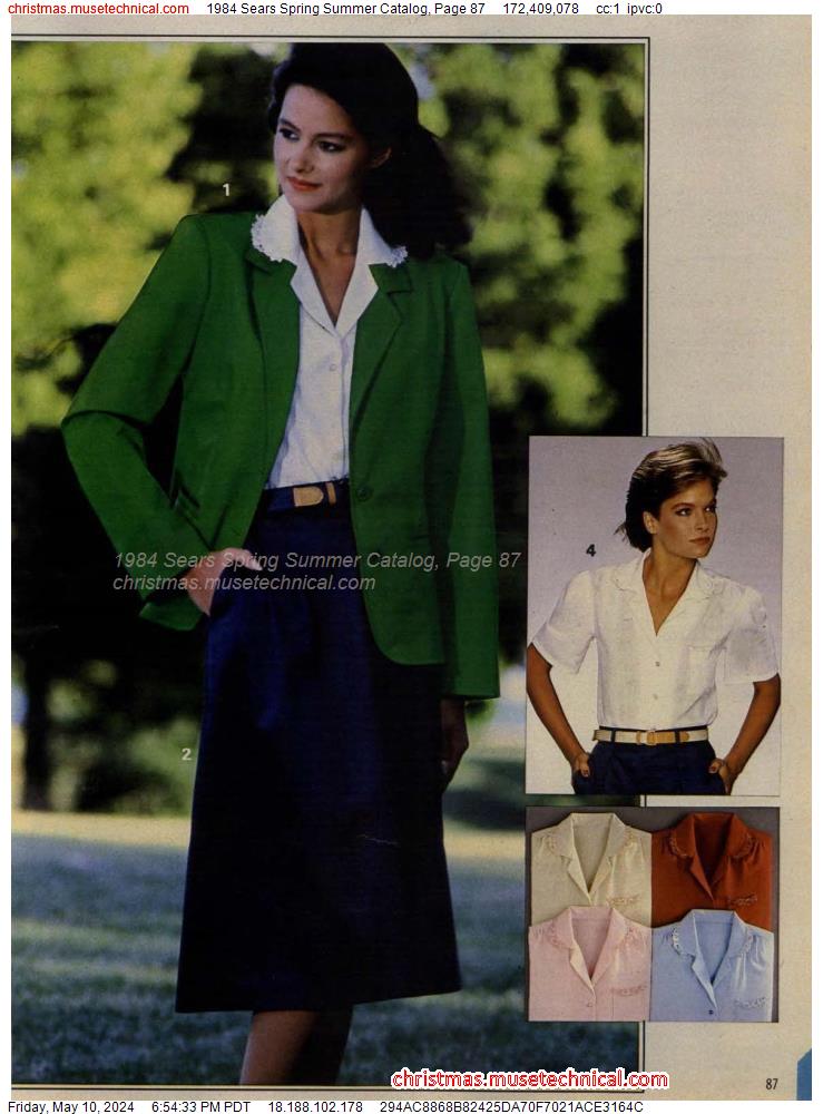 1984 Sears Spring Summer Catalog, Page 87