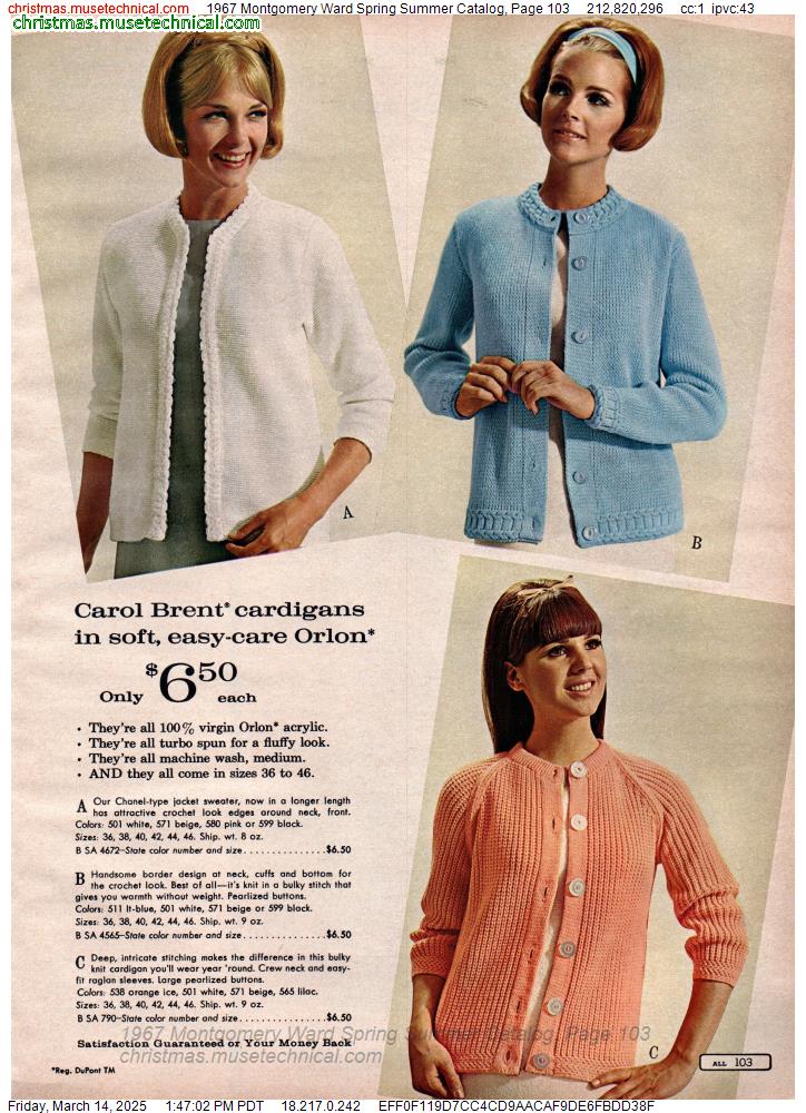 1967 Montgomery Ward Spring Summer Catalog, Page 103