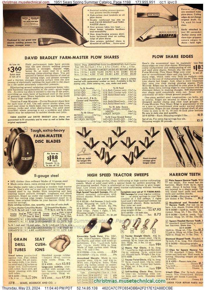 1951 Sears Spring Summer Catalog, Page 1198