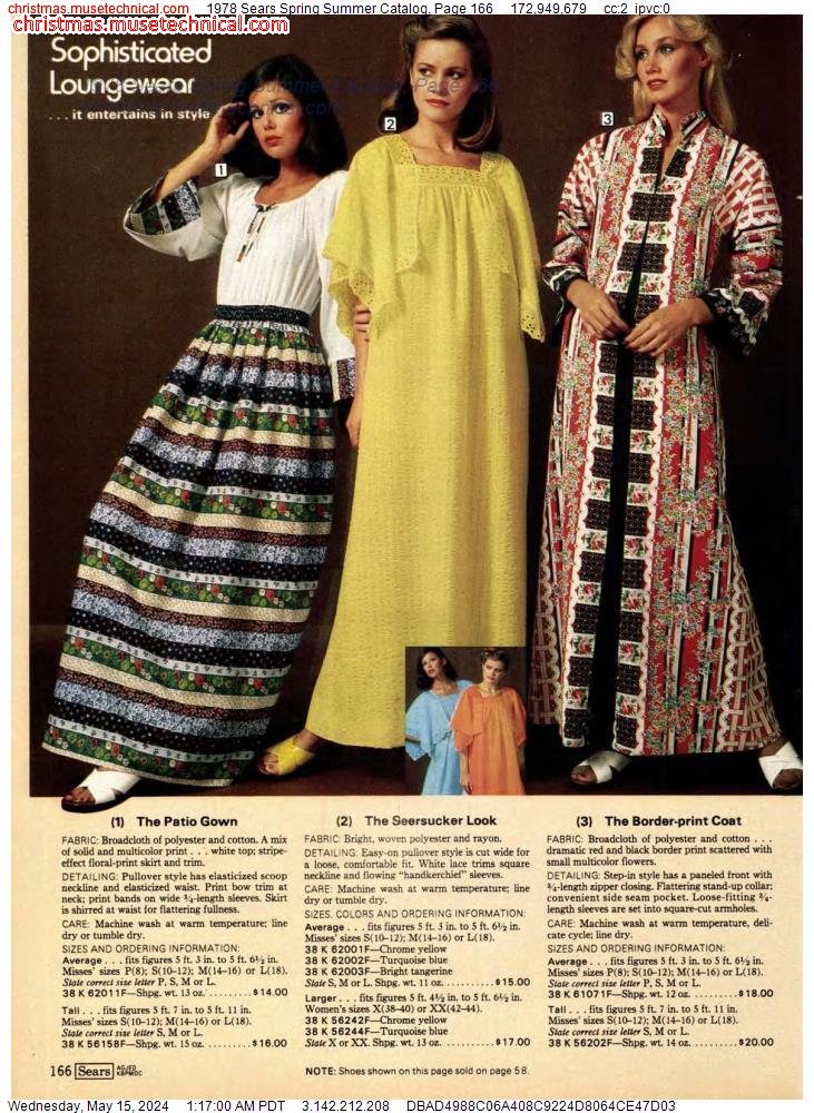 1978 Sears Spring Summer Catalog, Page 166