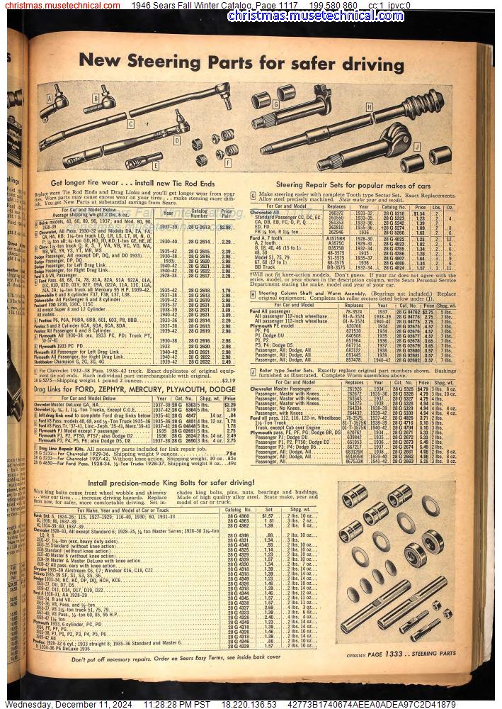 1946 Sears Fall Winter Catalog, Page 1117