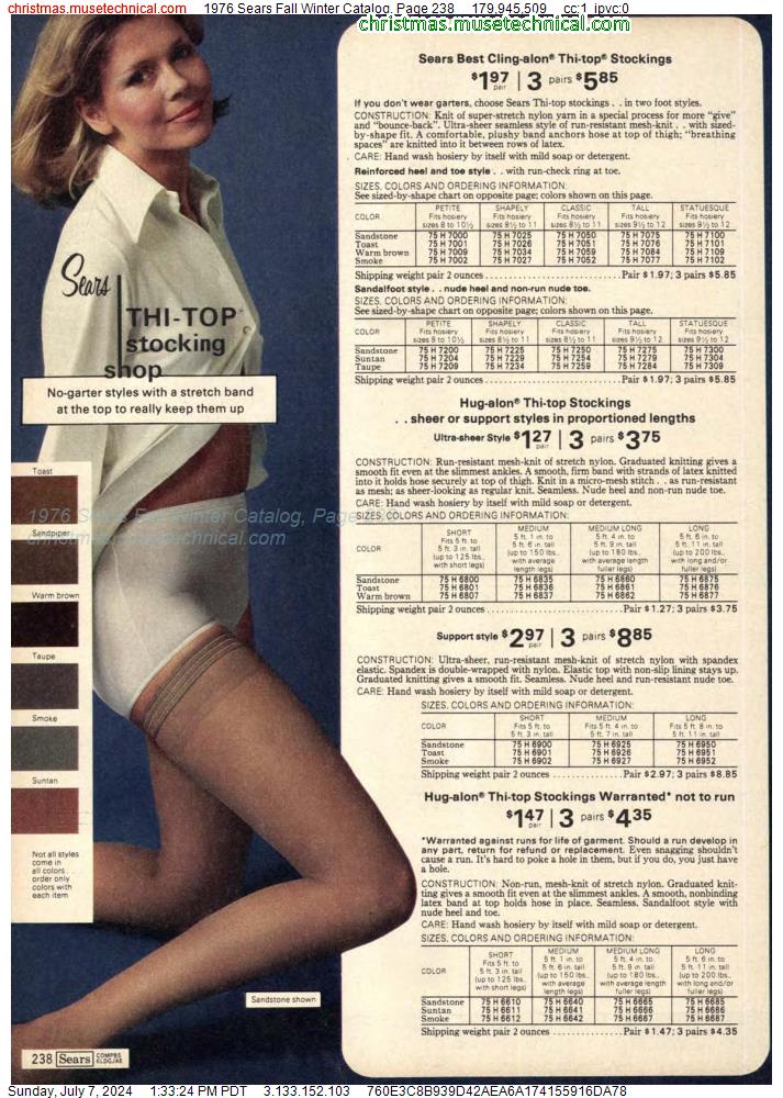 1976 Sears Fall Winter Catalog, Page 238