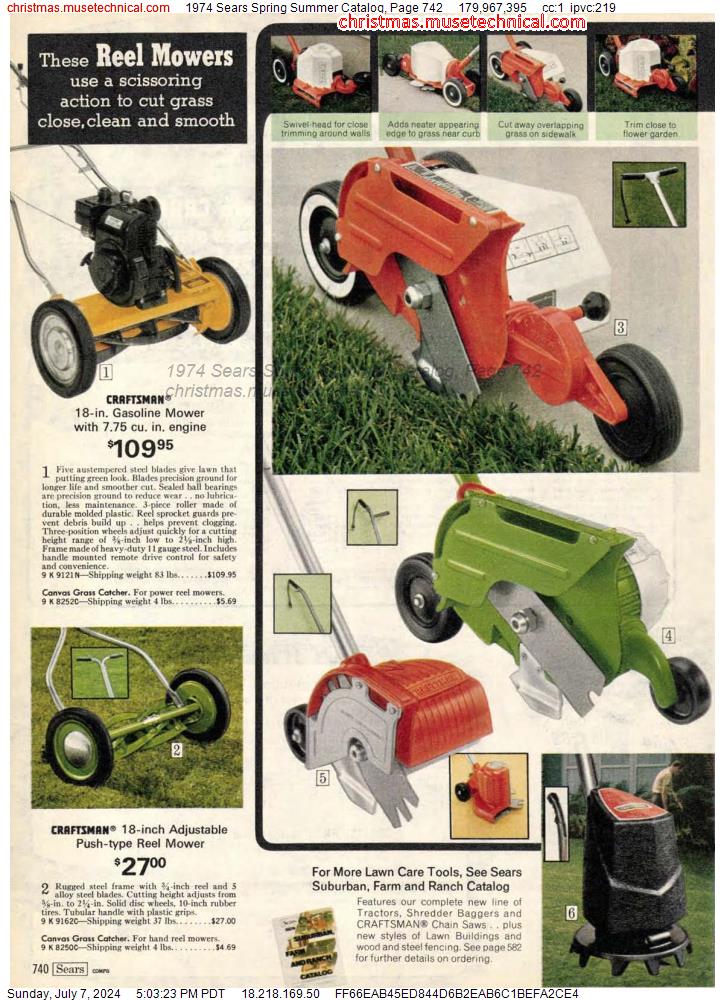 1974 Sears Spring Summer Catalog, Page 742