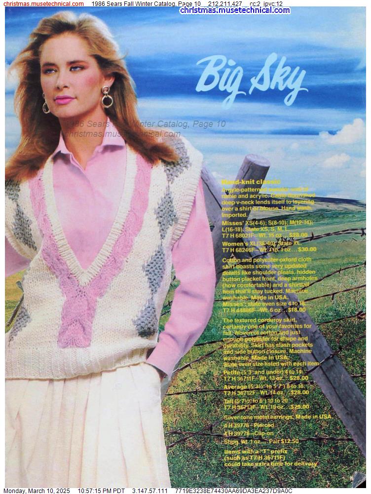 1986 Sears Fall Winter Catalog, Page 10