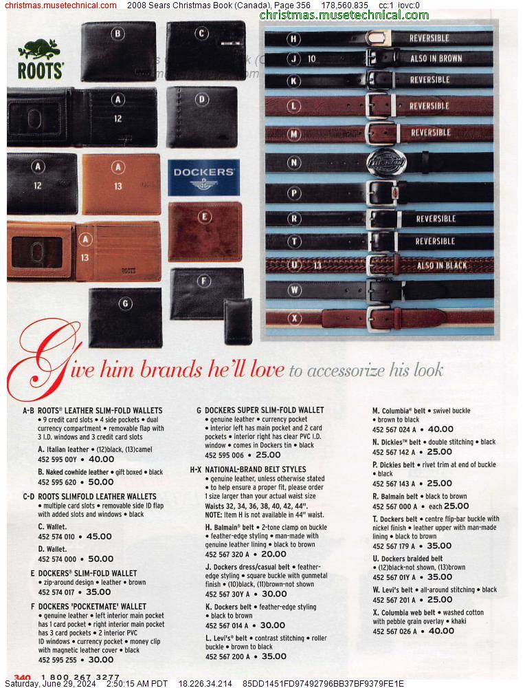 2008 Sears Christmas Book (Canada), Page 356